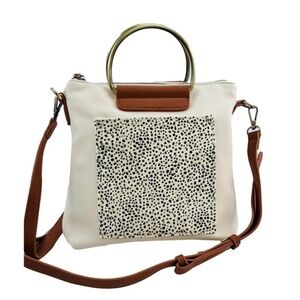 Altar'd State faux leather Dalmatian pocket crossbody purse